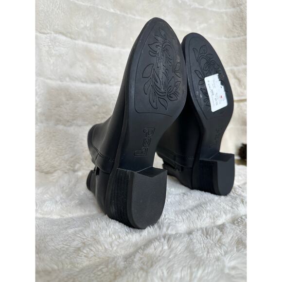 b.o.c. Grover Bootie 6 M Leather Black Heeled Chelsea Black Pull On - Picture 4 of 5